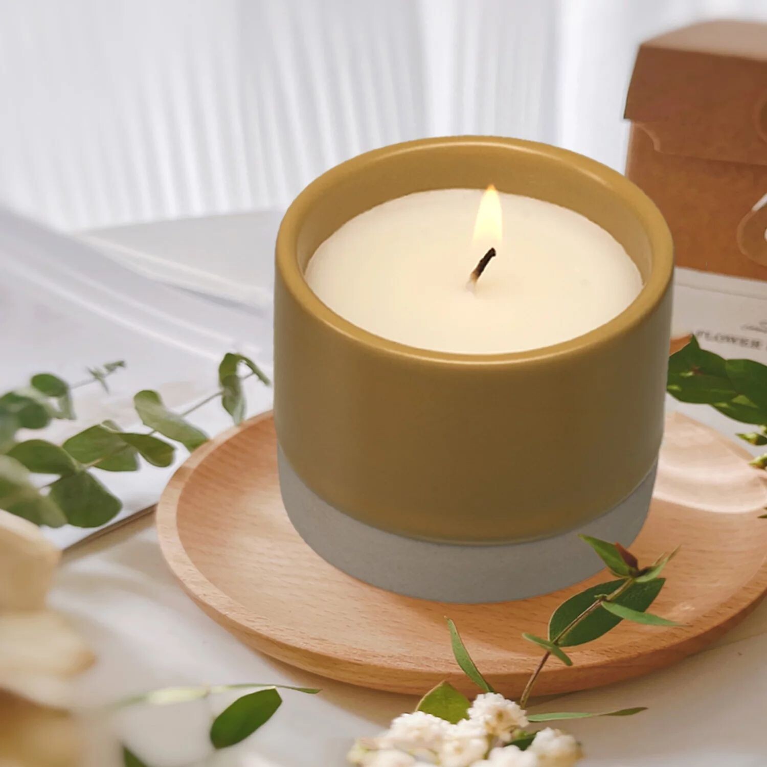 

Sonoma Goods For Life Marigold Morning Mini, 3 унции. Желтая керамическая ароматическая свеча