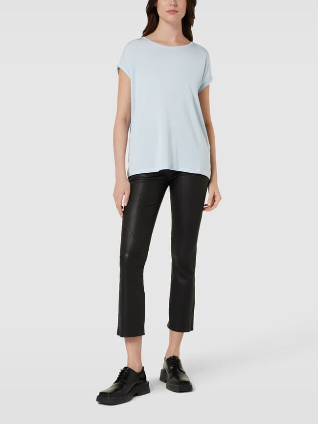 

Футболка с круглым вырезом модели PLAIN Vero Moda, светло-синий