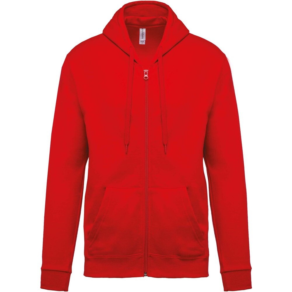 

Толстовка Kariban Hooded With Zip Molleton, красный