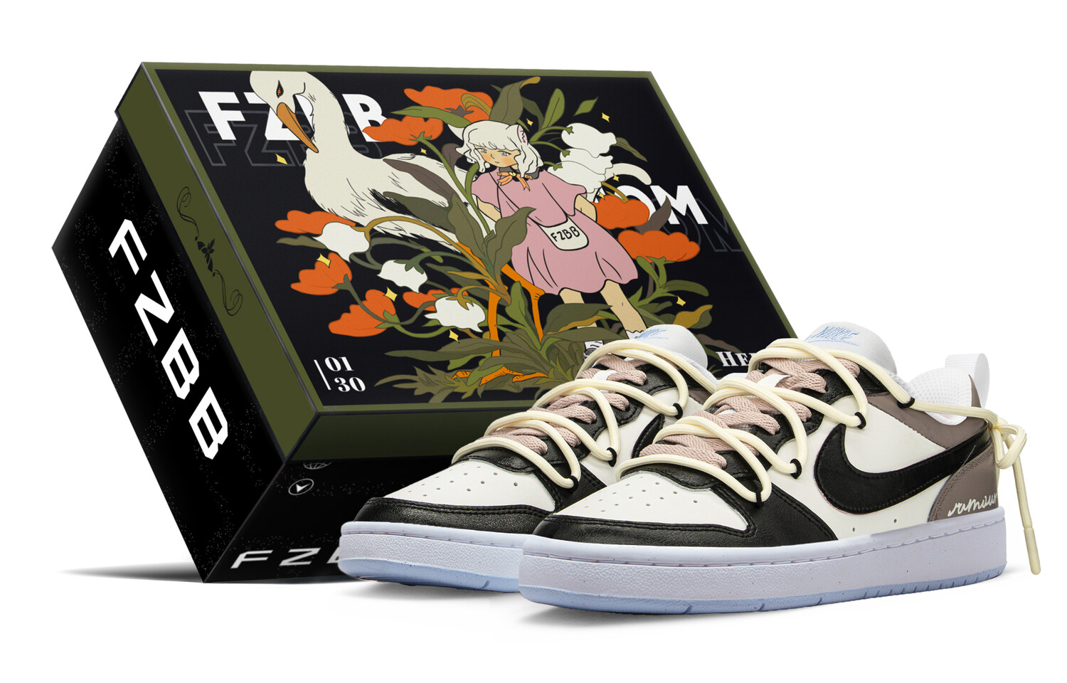 

Кроссовки Nike Court Borough Skateboard Shoes Women's Low-Top Brown Beige