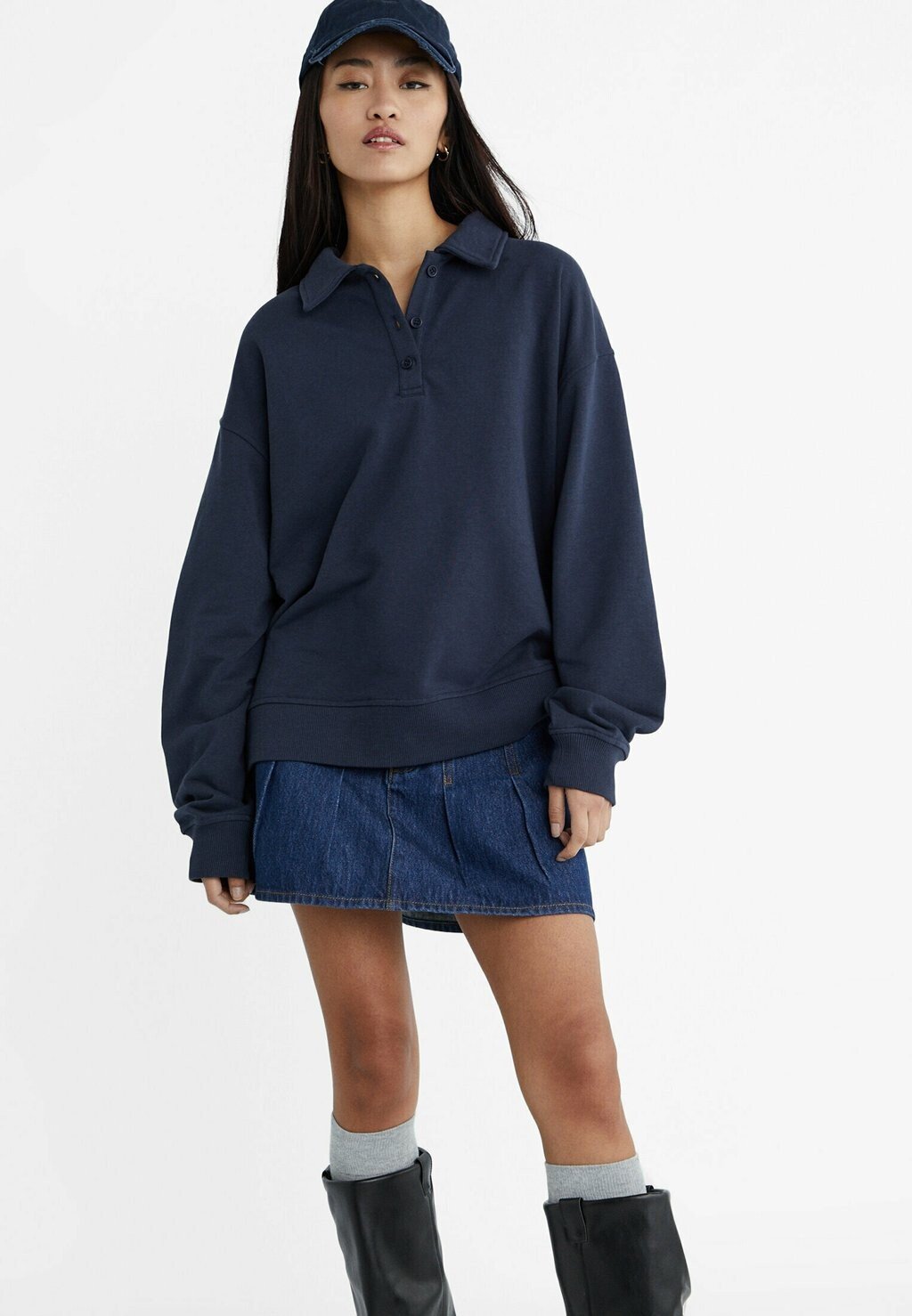 

Толстовка POLO Stradivarius, цвет dark blue
