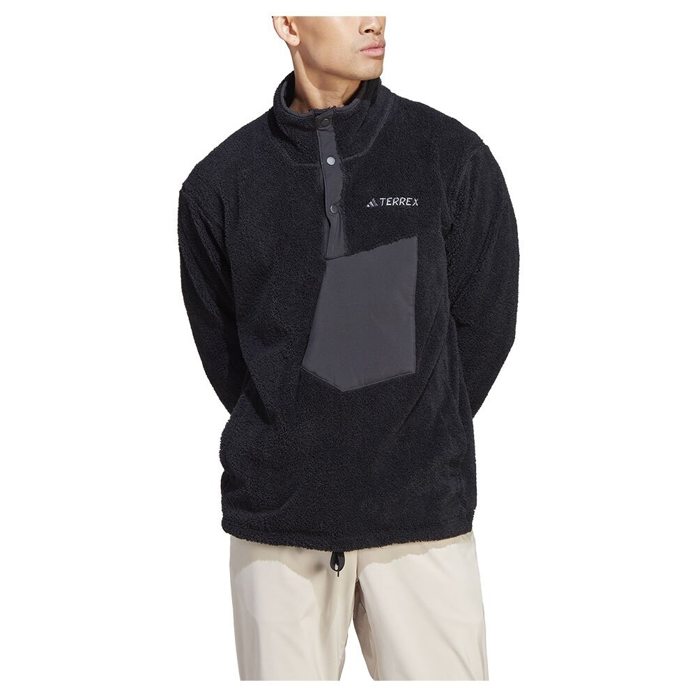

Толстовка на молнии adidas Organiser Xploric High-Pile-Fleece Pullover, черный