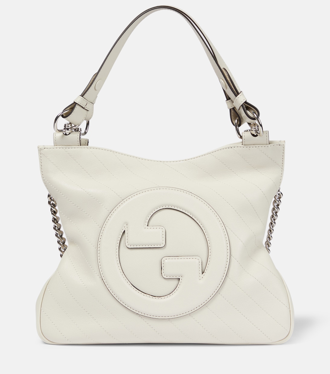 Маленькая сумка-тоут Gucci Blondie из кожи Gucci, белый маленькая сумка тоут frances из кожи burberry белый