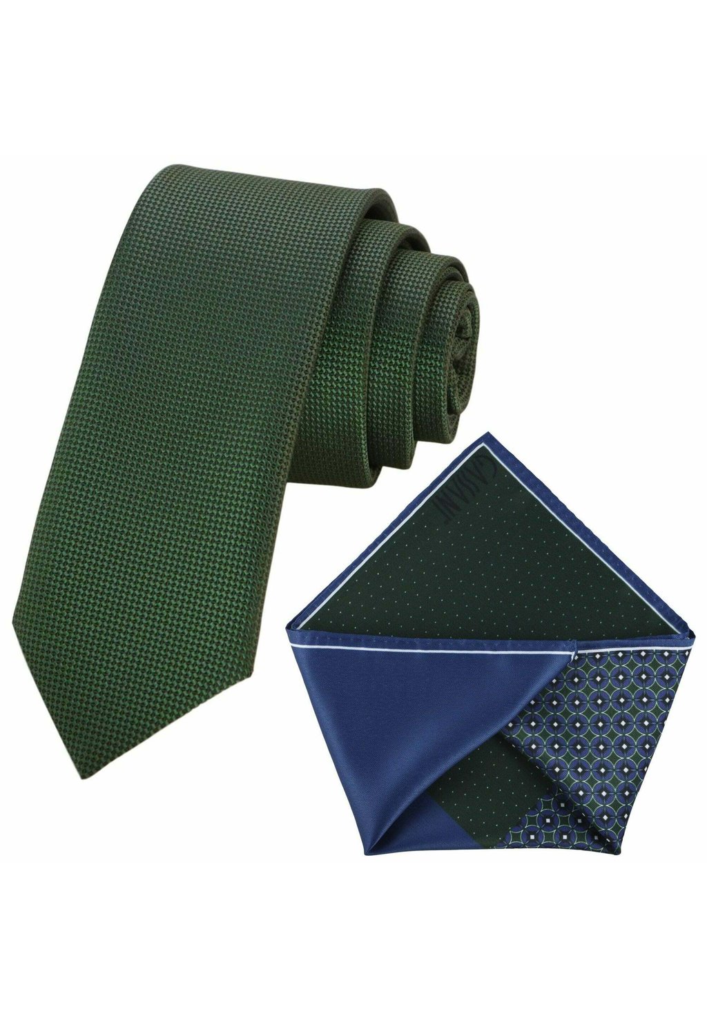 Нагрудный платок SET Gassani, цвет moos grün jägergrün ultramarin blau dunkel grün weiß gepunktet embleme stahlblau