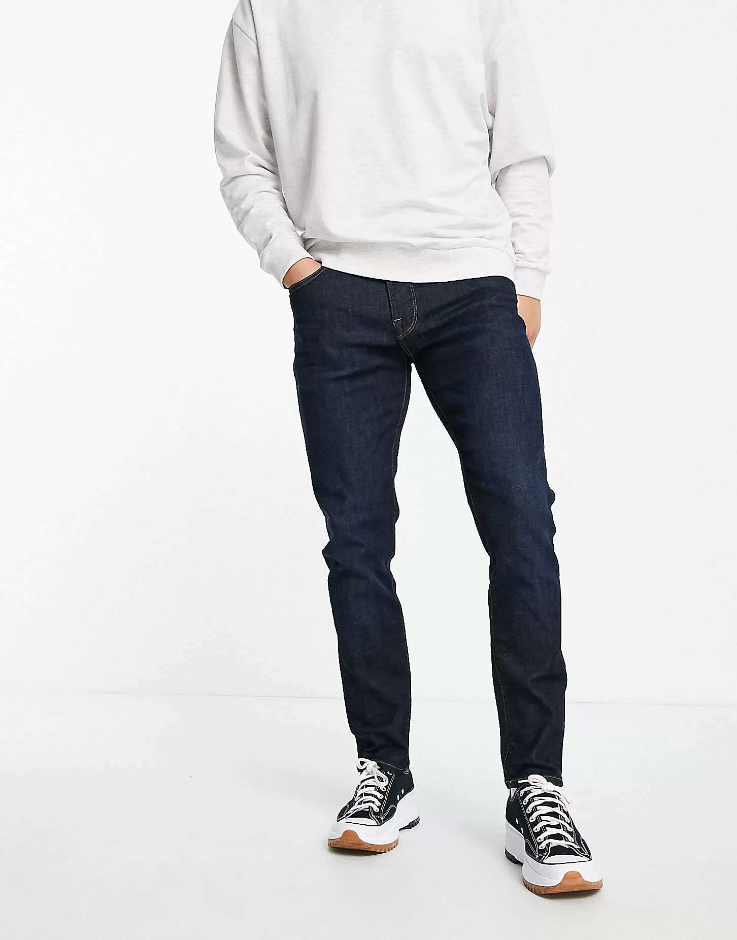 Темно-синие узкие джинсы Selected Homme selected homme свитер