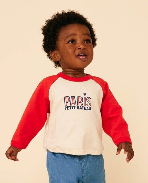 

Легкая детская толстовка из флиса Petit Bateau, красный