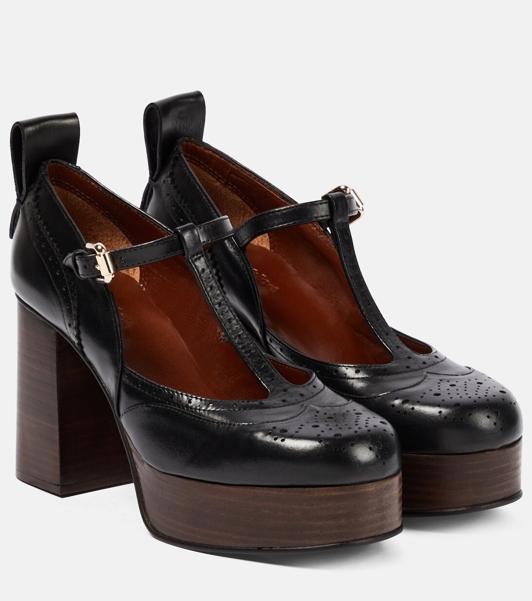 

Кожаные туфли Aria на платформе See By Chloé, черный