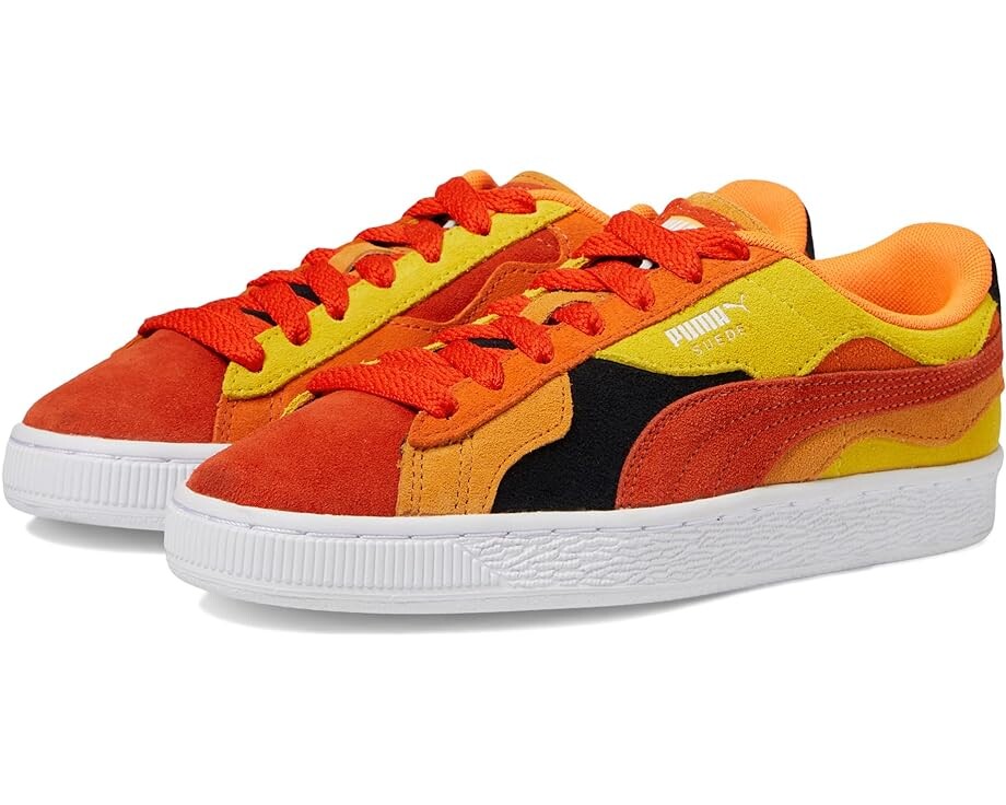 

Кроссовки Puma Suede Camowave, цвет Warm Earth/Clementine/Pelé Yellow