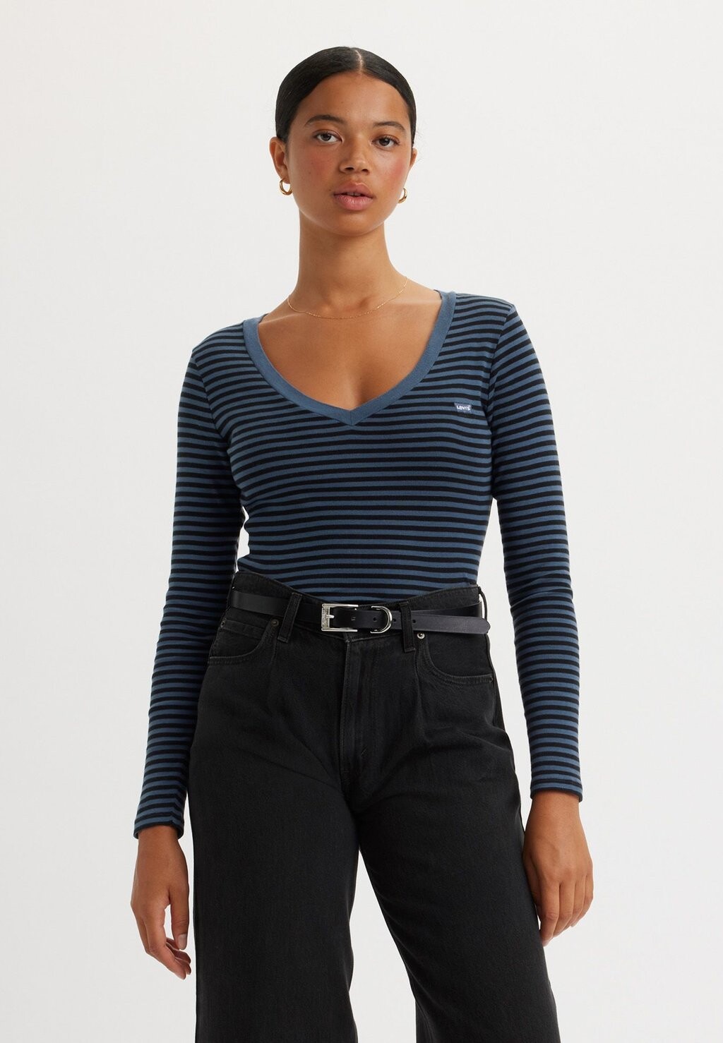 

Топ с длинными рукавами Levi's ДЕТСКАЯ ФУТБОЛКА С V-образным вырезом, цвет vintage indigo