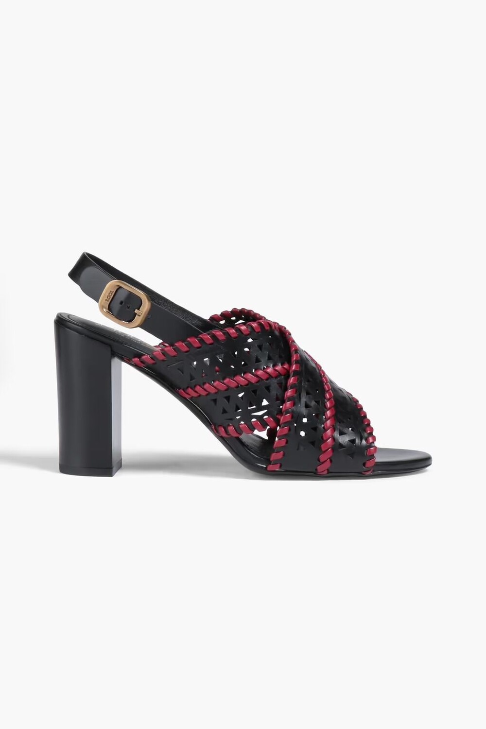 

Босоножки с пяткой на пятке, обработанные лазером Tod'S, черный