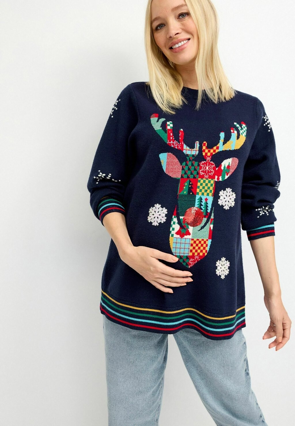 

Свитер MATERNITY CHRISTMAS Next, синий