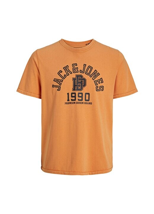 

Оранжевая мужская футболка с круглым вырезом JPRBLUSEBASTIAN SS TEE Jack & Jones, оранжевый