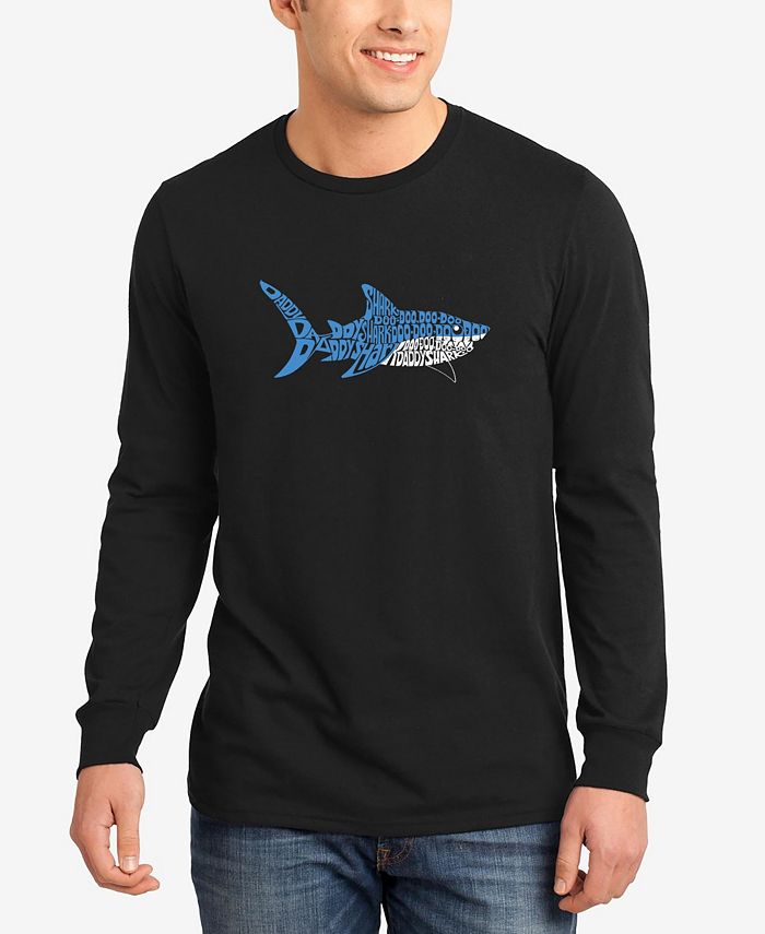 Мужская футболка с длинным рукавом Daddy Shark Word Art LA Pop Art, черный силиконовый чехол жираф на акуле на meizu m6t мейзу м6т