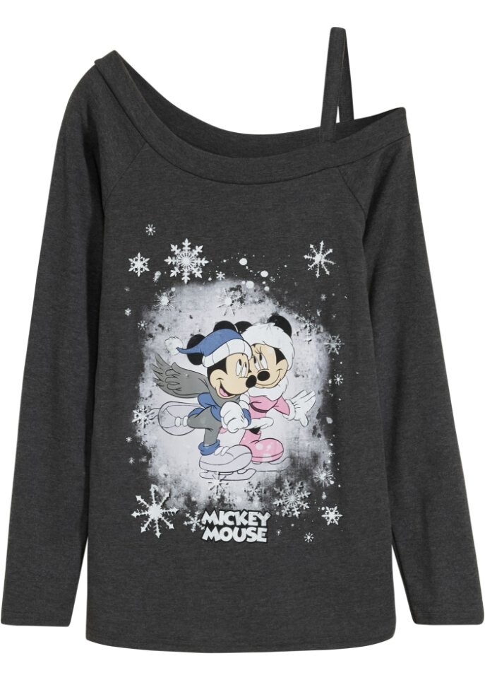 

Рубашка с длинными рукавами микки мауса Disney, черный