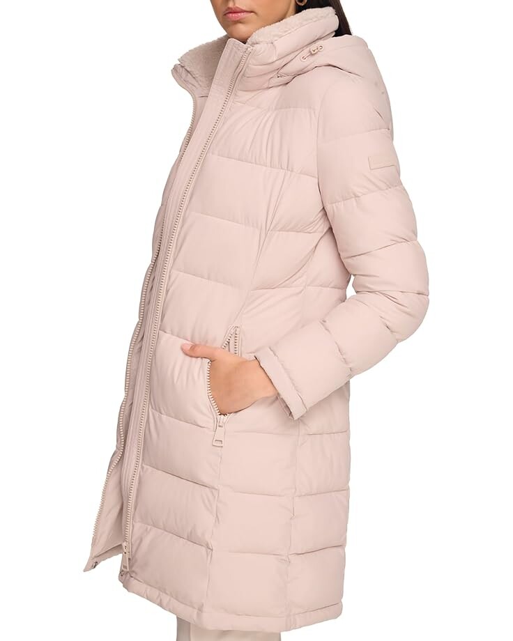 

Пуховик Calvin Klein Faux Sherpa, цвет Cappuccino