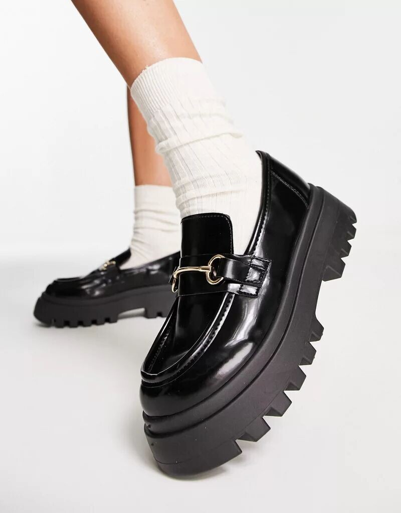 

Черные массивные лоферы ASOS Miller