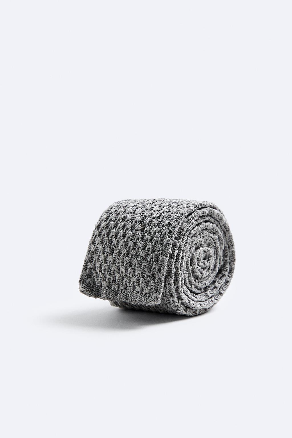 цена Текстурированный галстук x studio nicholson ZARA, серый