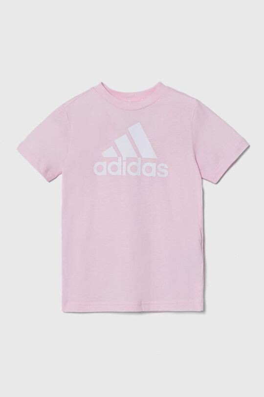 

adidas Детская хлопковая футболка, розовый