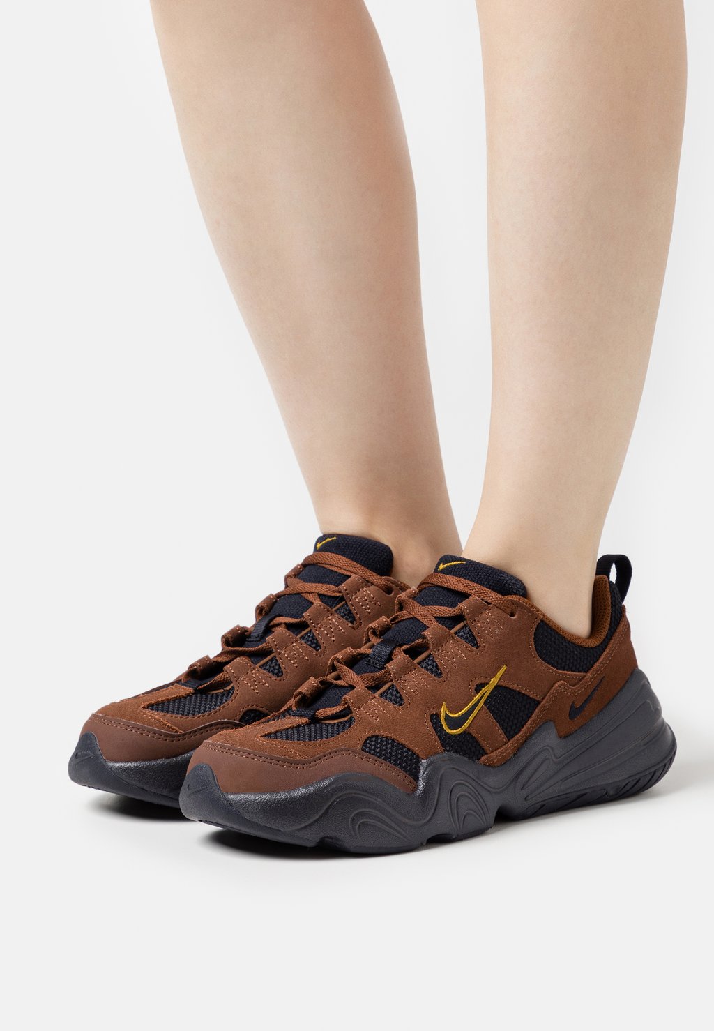 цена Низкие кроссовки W NIKE TECH HERA Nike, какао wow/черный/бронзовый