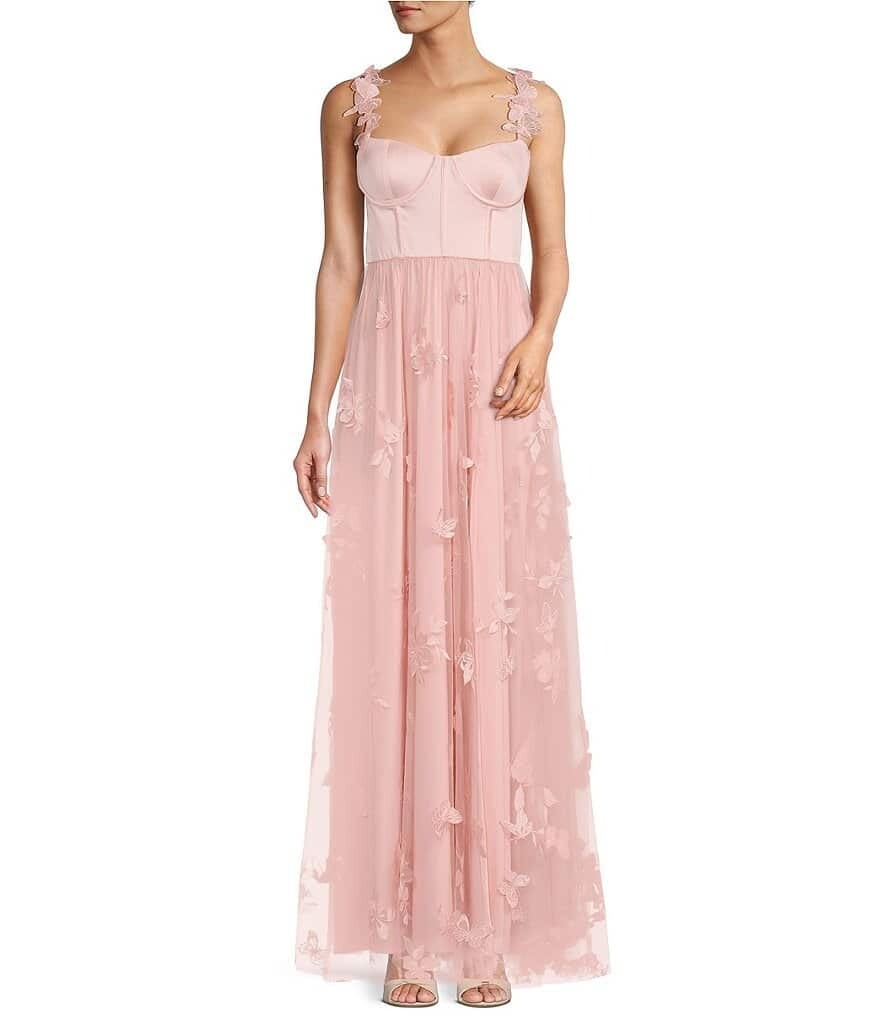 

Antonio Melani x Breast Cancer Awareness Capsule Атласное платье из тюля с вышивкой Mely, розовый
