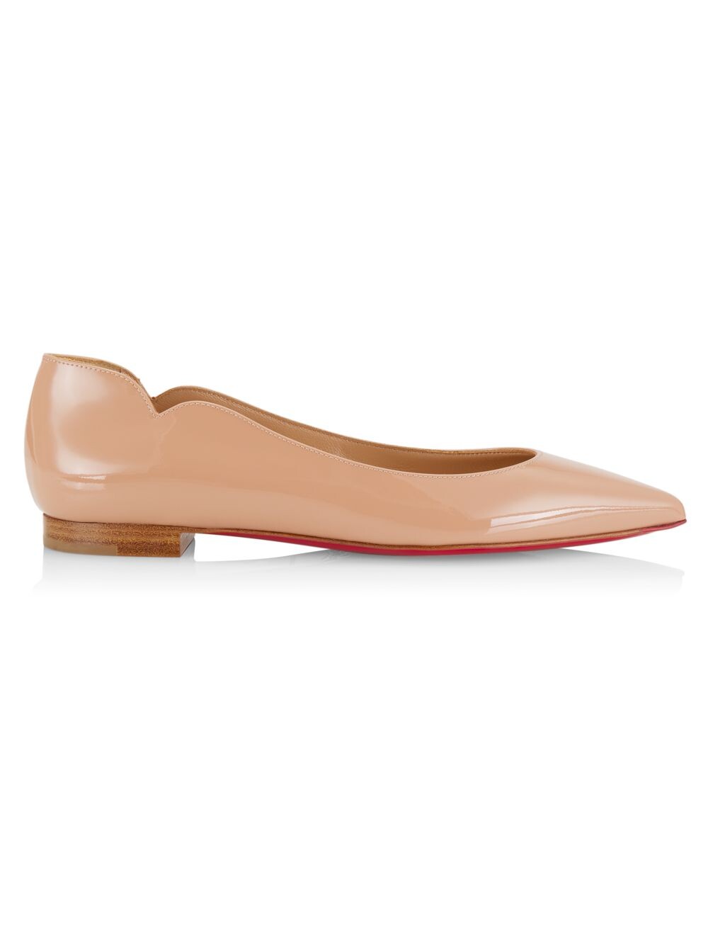 

Горячие кожаные балетки Chickita Christian Louboutin, бежевый