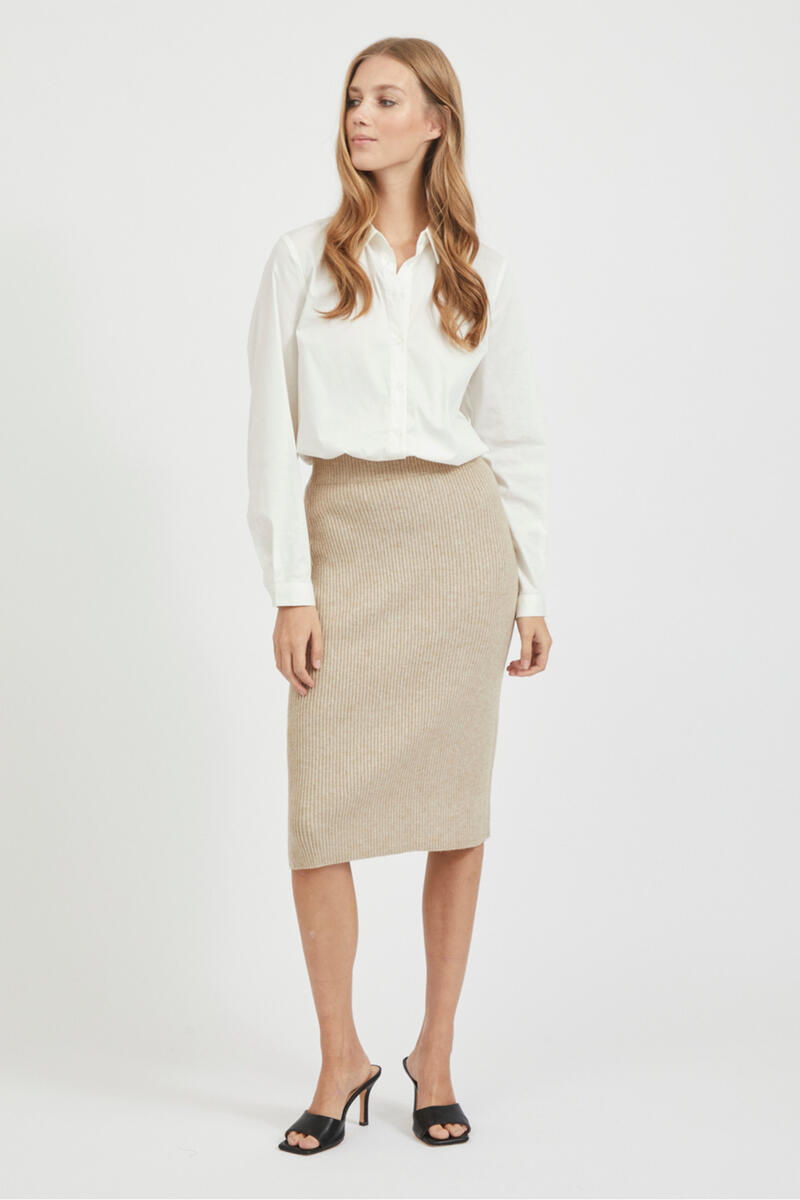 Вязаная юбка-карандаш Vila, коричневый женская короткая юбка с завышенной талией черная трикотажная мини юбка в корейском стиле модель y2k на осень 2022