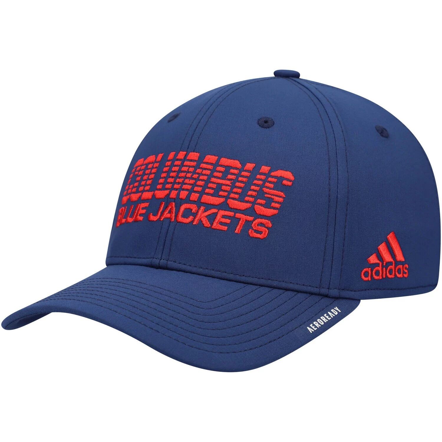

Мужская кепка adidas Navy Columbus Blue Jackets 2021 Locker Room AEROREADY Flex Hat