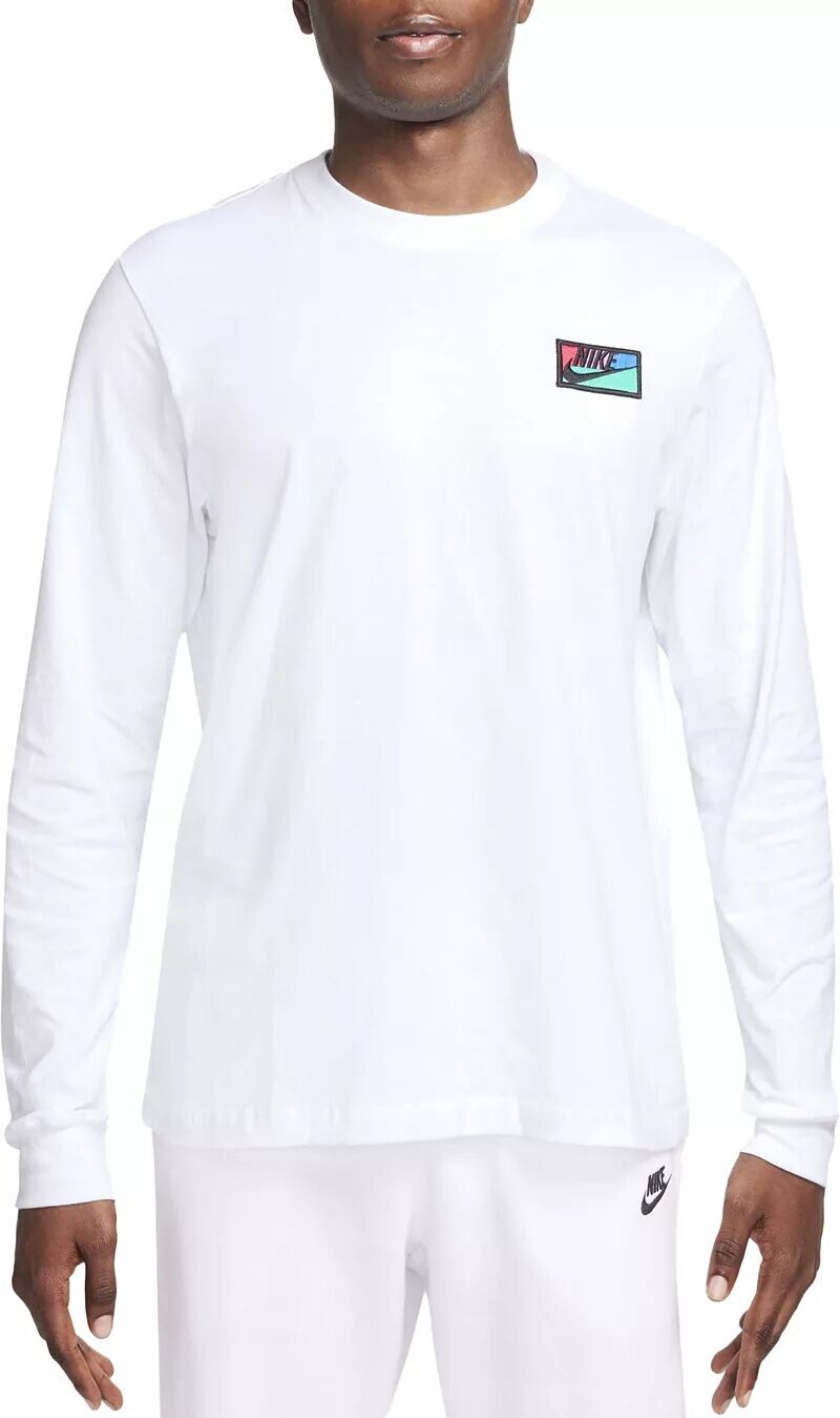 

Мужская легкая футболка с длинным рукавом Nike Sportswear, белый
