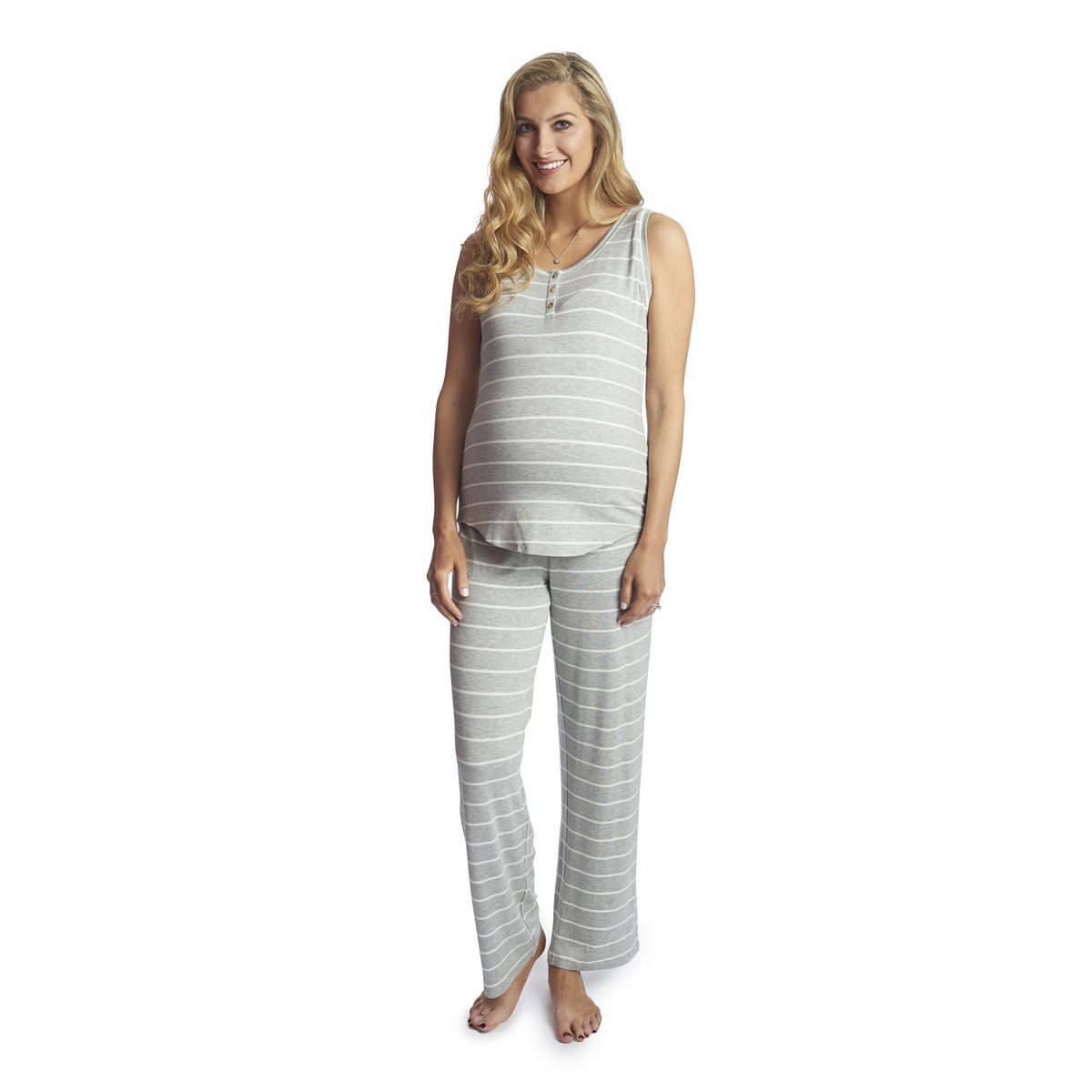 цена Женская майка и брюки Joy, пижамный комплект для беременных и кормящих мам Everly Grey