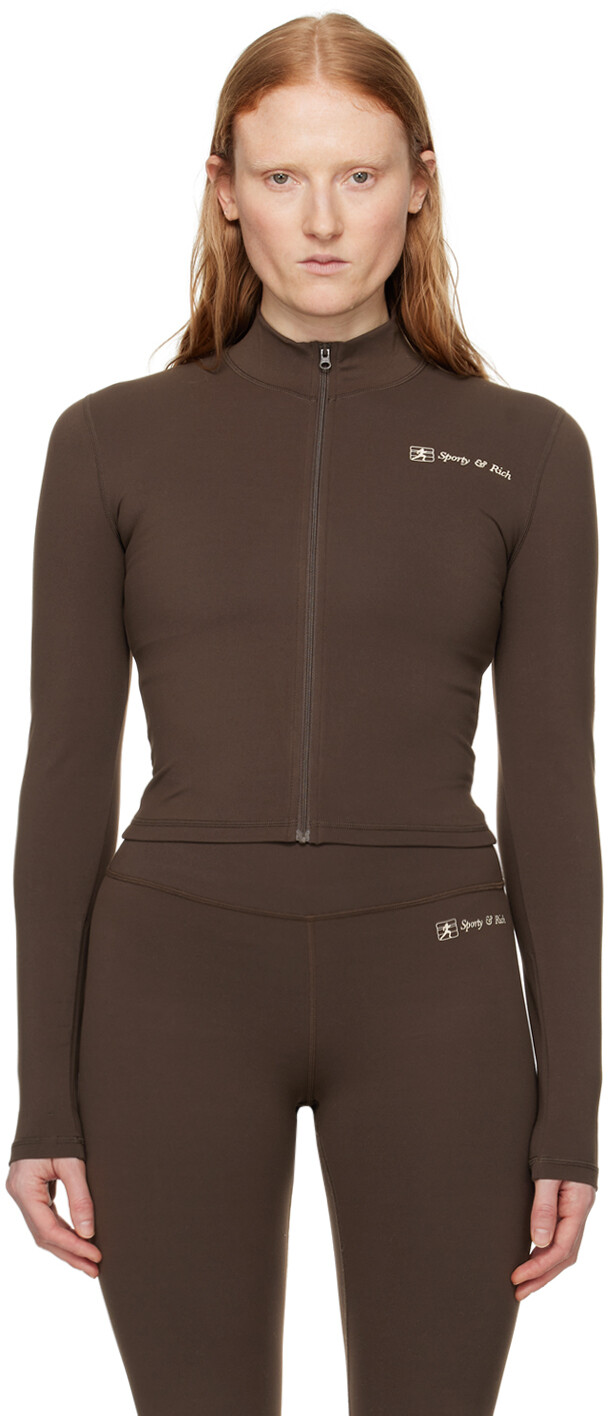 

Коричневая куртка с надписью Runner Sporty & Rich