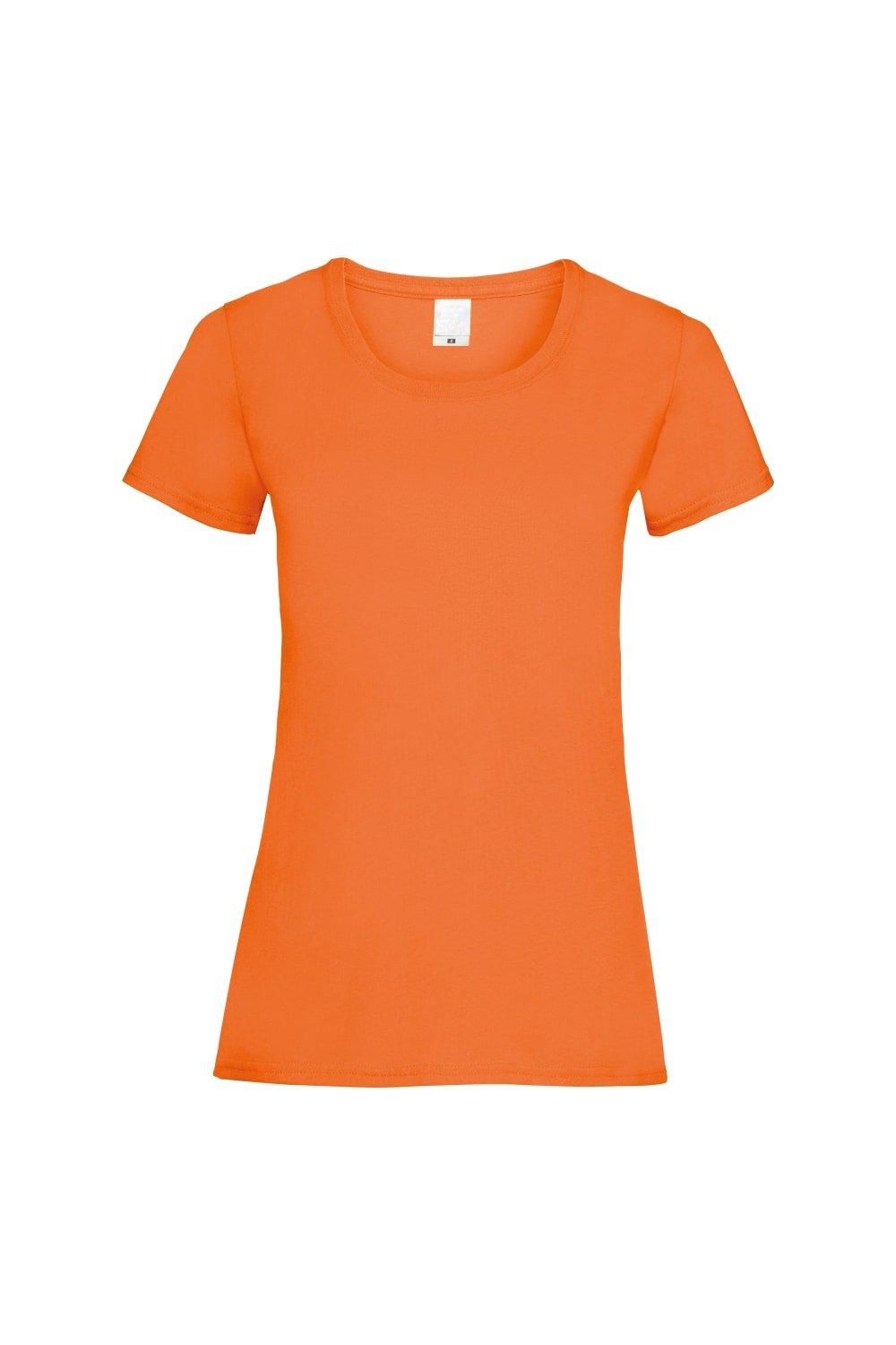 Повседневная футболка с короткими рукавами Value Universal Textiles, оранжевый мужская футболка игуана с коктейлем s серый меланж