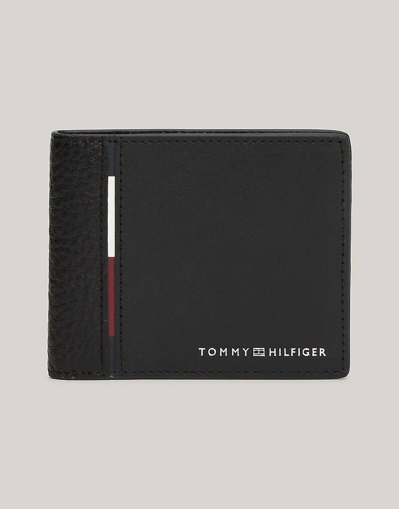 

Черный повседневный кожаный кошелек для кредитных карт Tommy Hilfiger