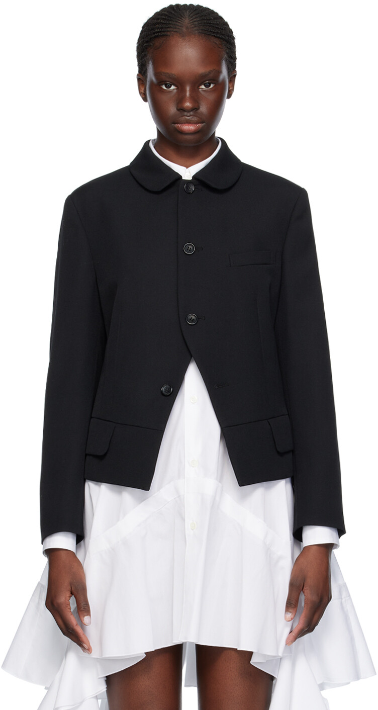

Черная куртка с воротником в стиле Питера Пэна Comme Des Garcons