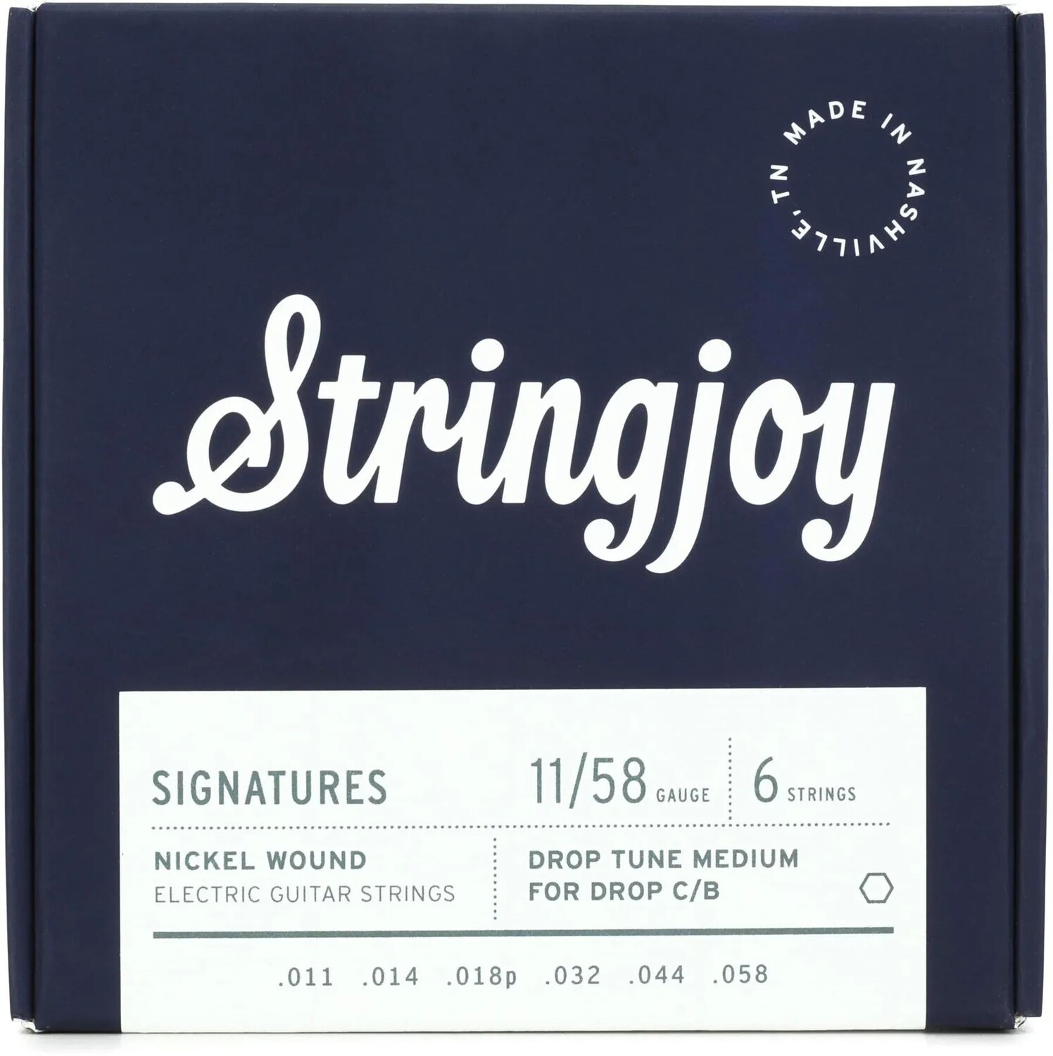 

Струны для электрогитары Stringjoy Signatures с никелевой обмоткой Drop Tune — средний калибр (.011–.058)