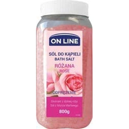On Line Розовая морская соль для ванны 800 г, On Line