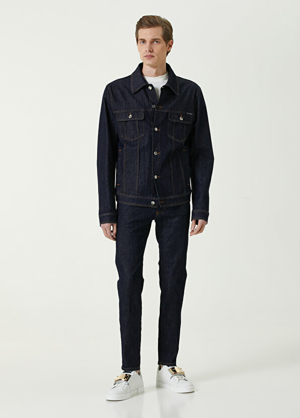 

Темно-синие джинсовые брюки Dolce&Gabbana, Синий