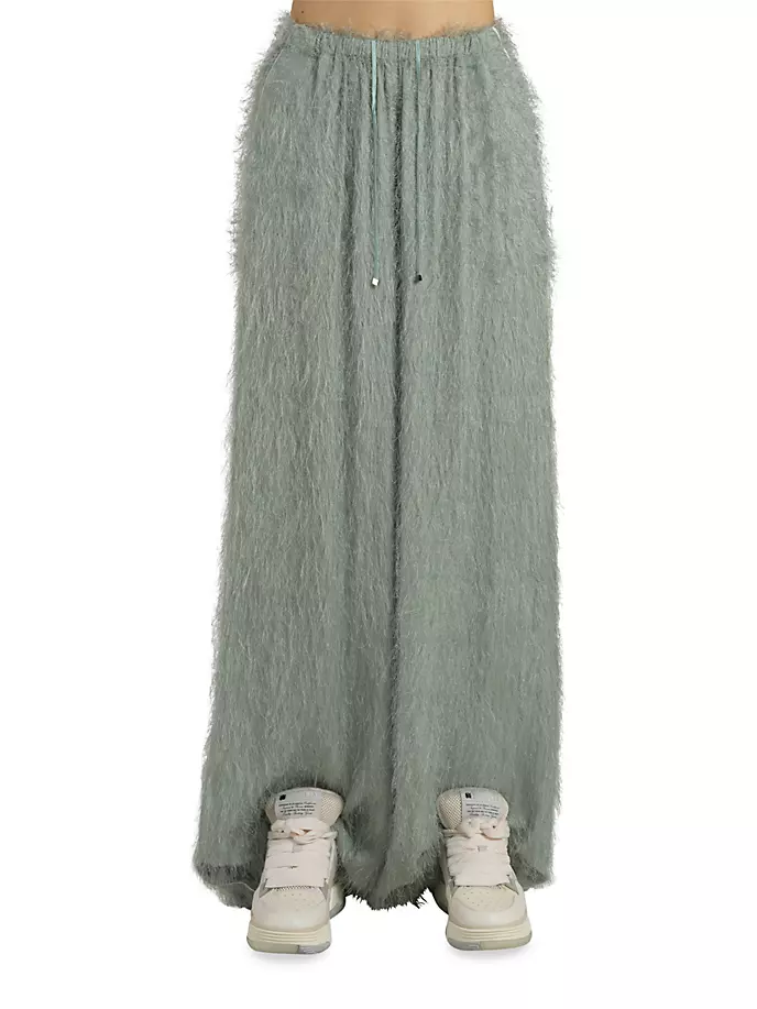 

Пижамные штаны с ресницами Amiri, цвет frosty green