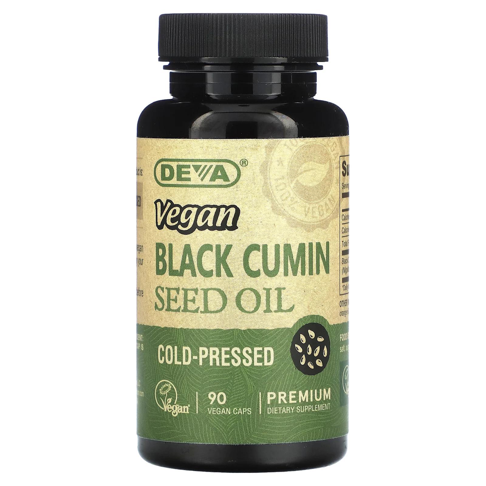 Deva Веганское масло семян черного тмина (500 мг) 90 вег капсул