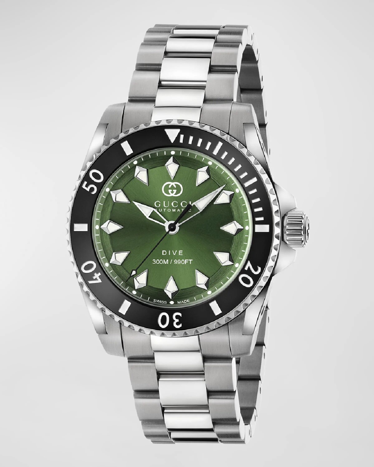 

Мужские часы Gucci Dive из нержавеющей стали, 40 мм, цвет Green