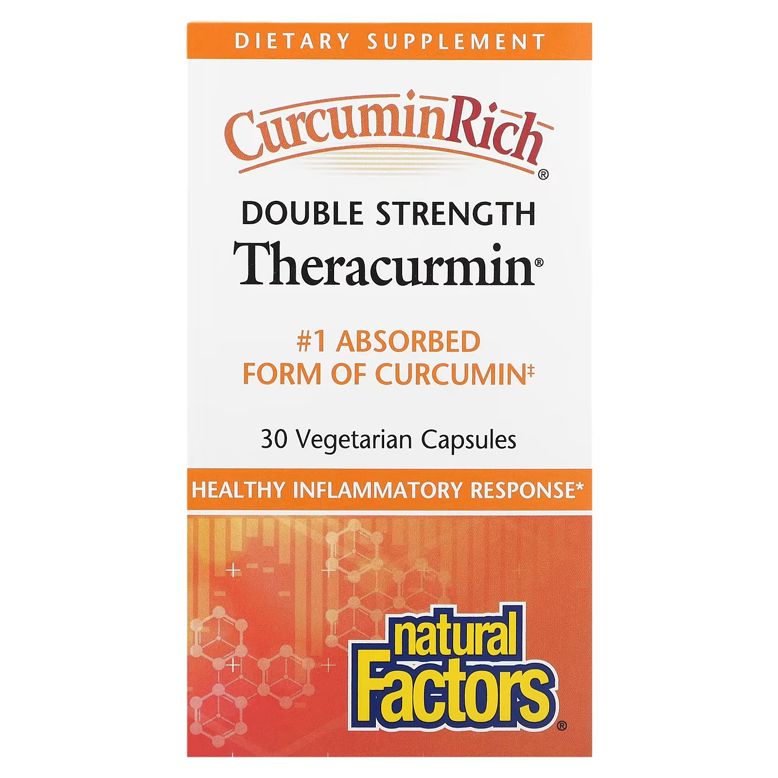 natural factors теракурмин двойная сила действия 30 вегетарианских капсул Теракурмин Natural Factors, 30 капсул
