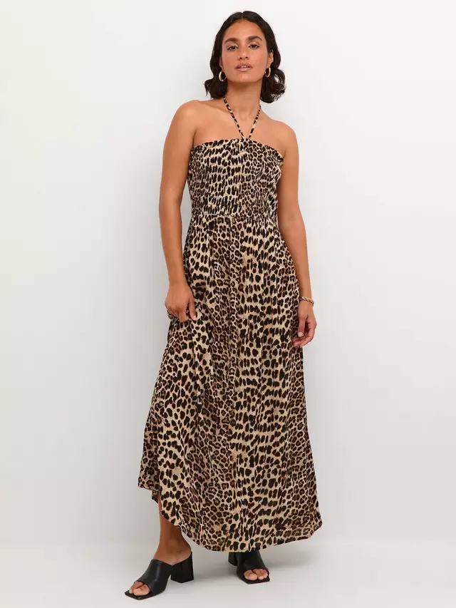 

Платье KAFFE Amber Classic Leopard Print Maxi, разноцветный