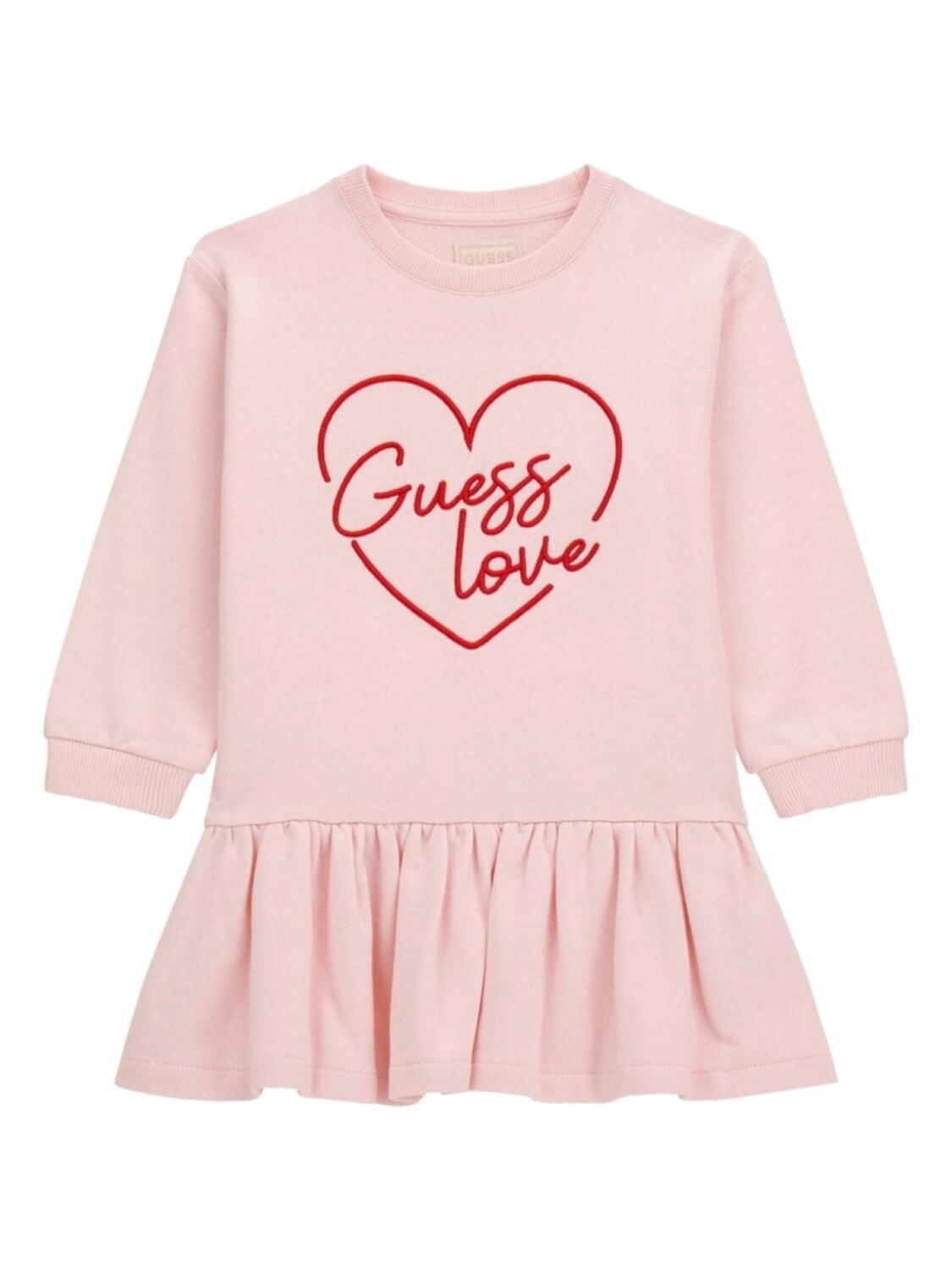 

Guess kids платье с вышитым логотипом, розовый