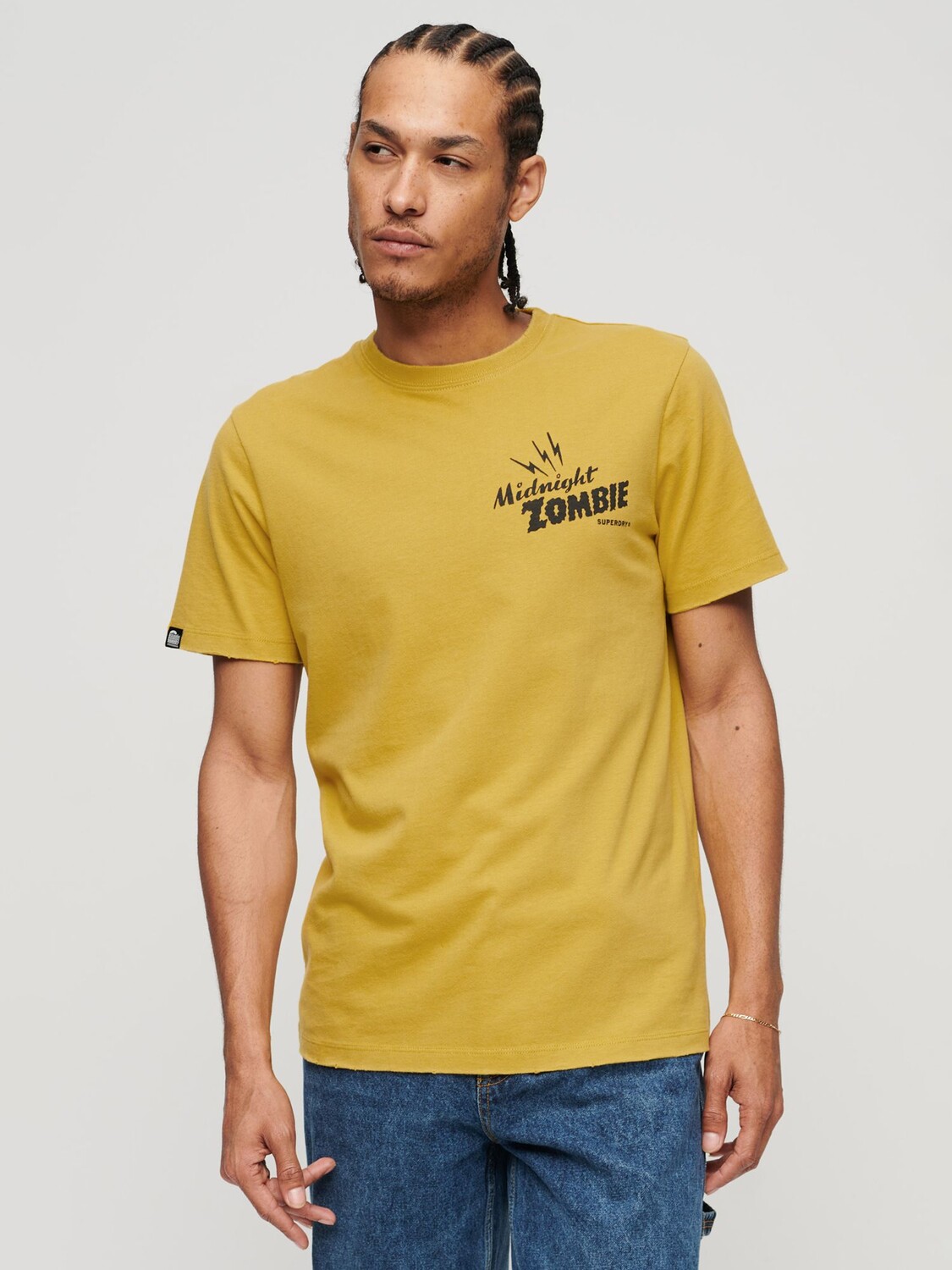 

Футболка с рисунком Superdry Blackout Rock, масляно-желтый