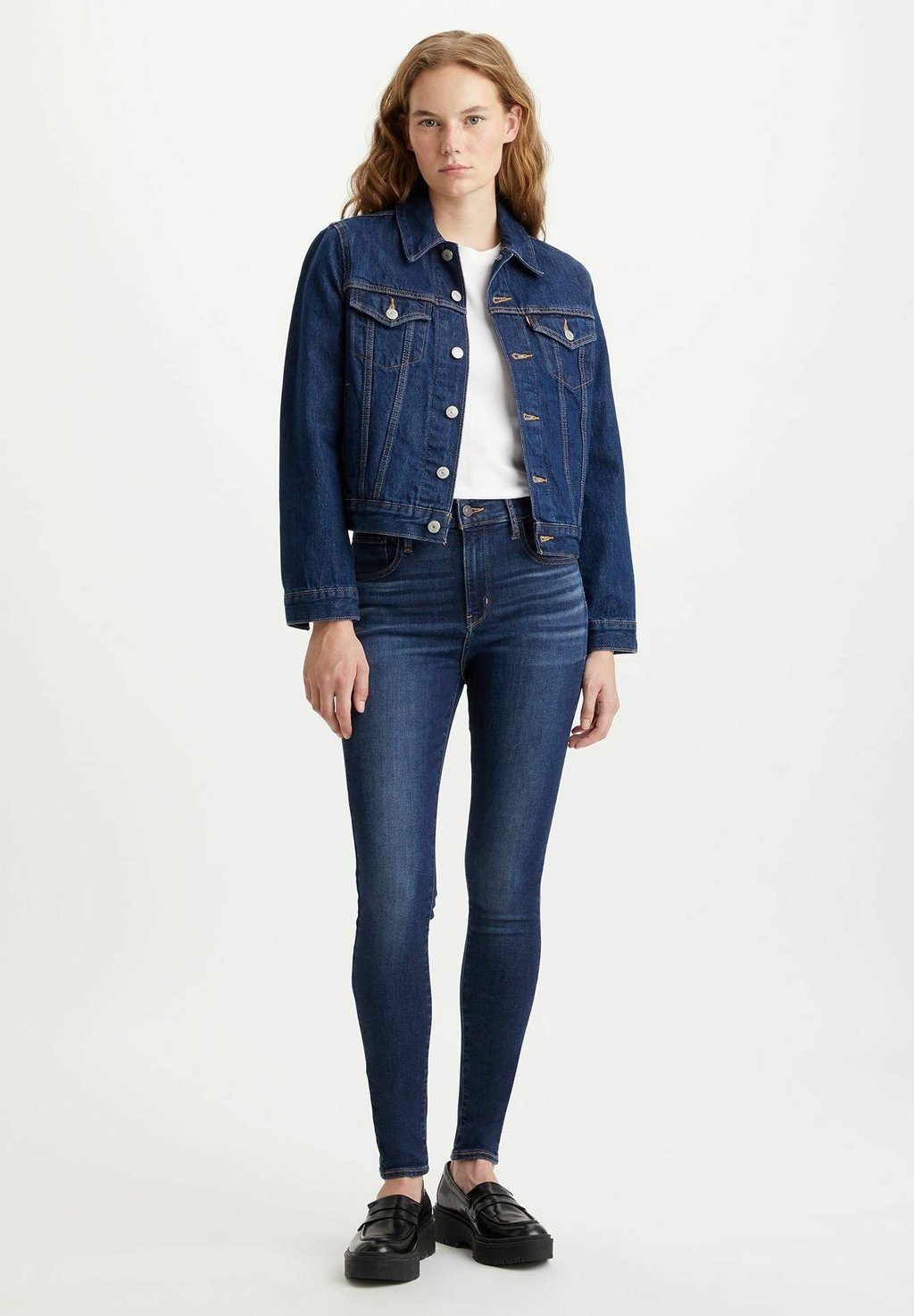 

Джинсы скинни Levi's 720 High Rise Super Skinny, темно-синий