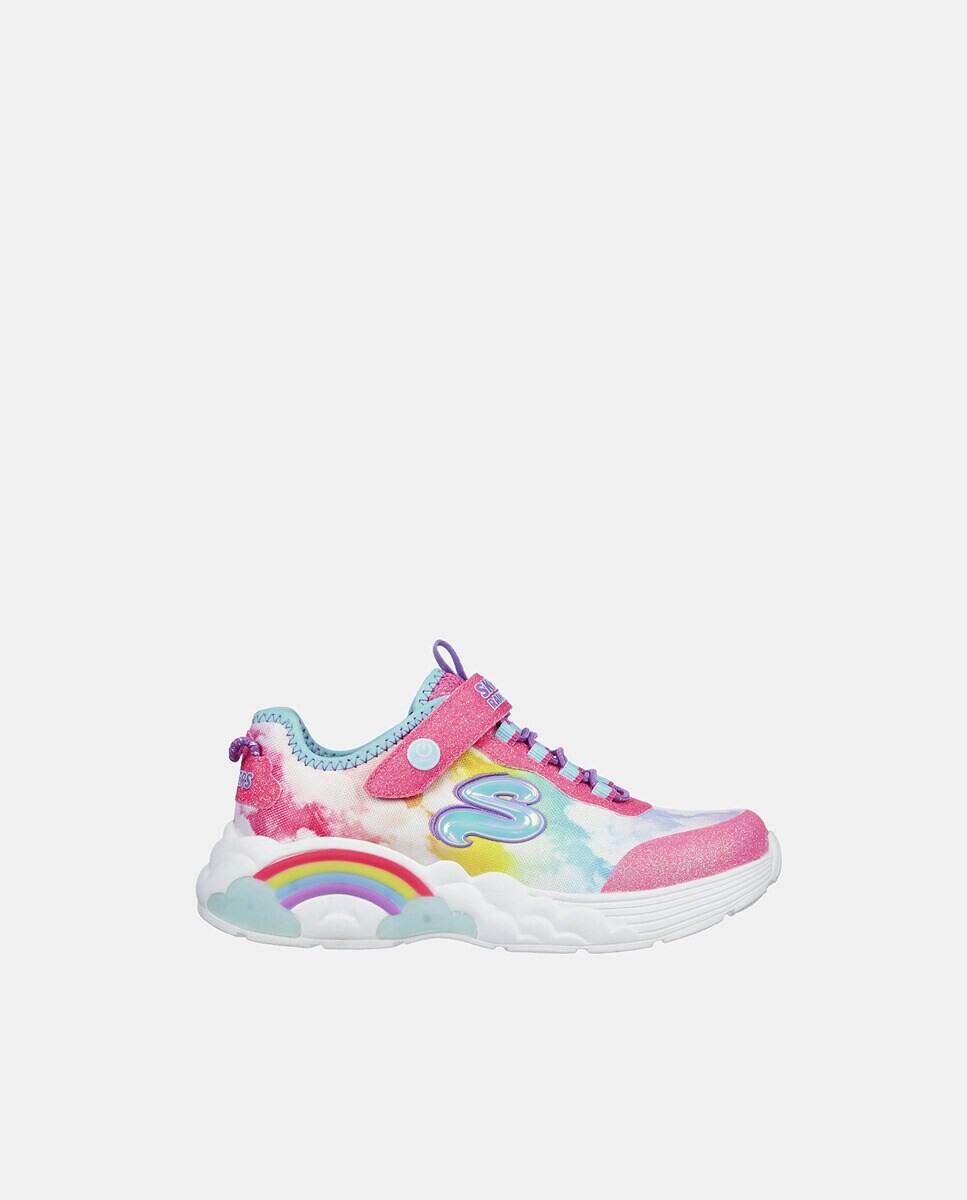 

Полукеды для девочек S Lights Rainbow Racer с подсветкой Skechers, розовый