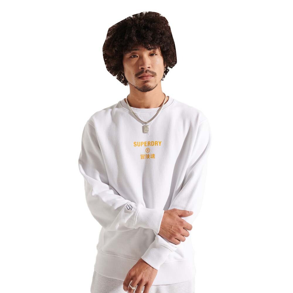 

Толстовка Superdry Code Corporate Logo Crew, белый