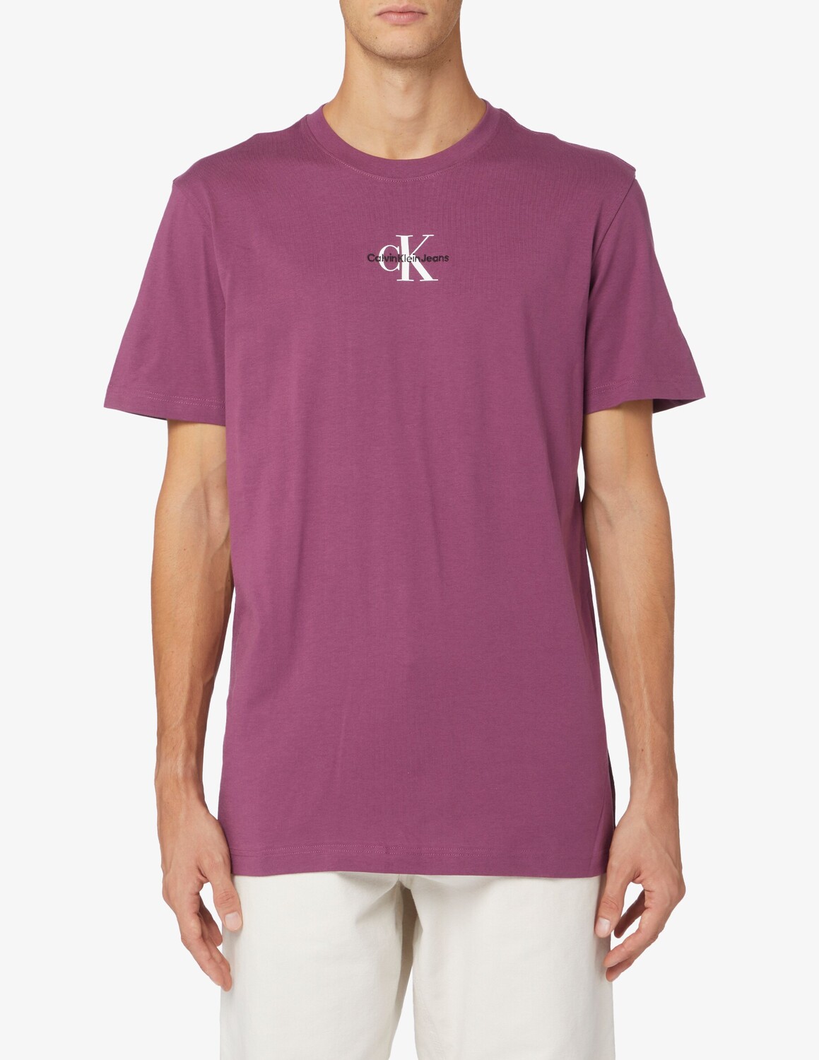 

Футболка стандартного кроя с монологотипом Calvin Klein Jeans, фиолетовый