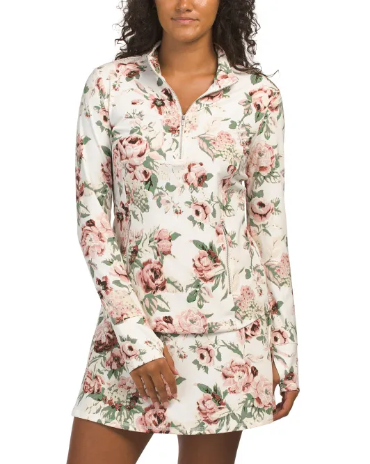 

Новая куртка для йоги на четверть молнии Laura Ashley, цвет Floral