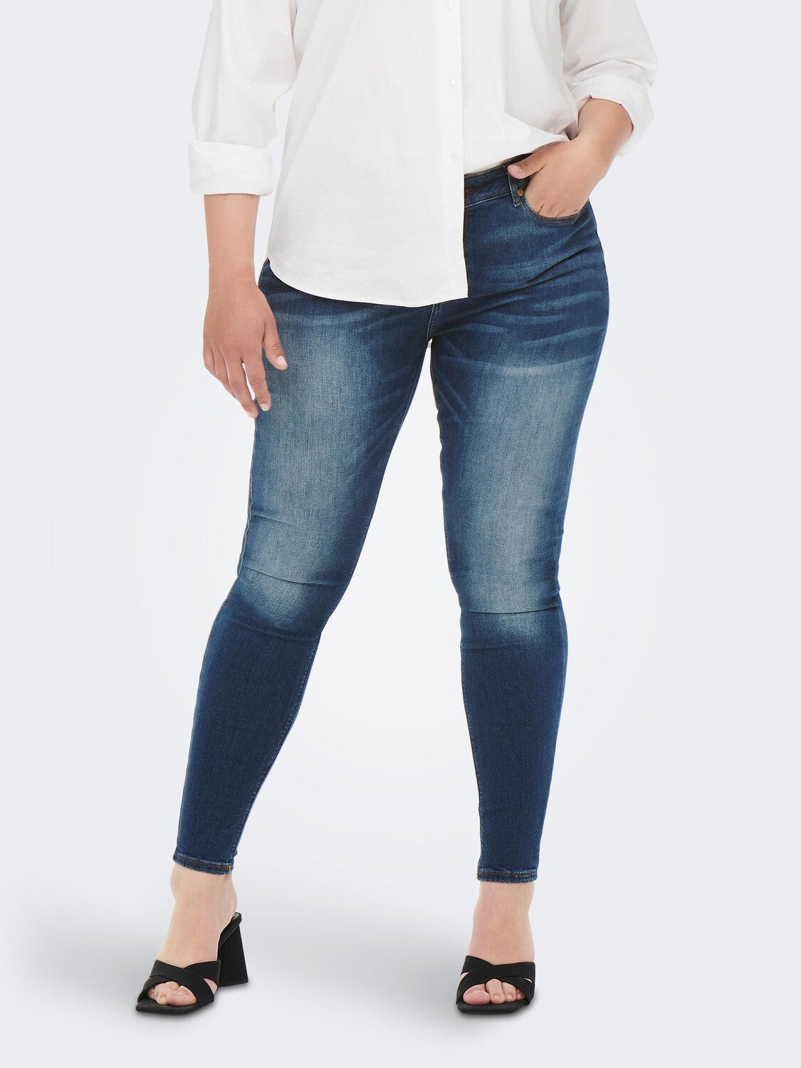 

Джинсы ONLY Skinny Plus Size Denim Hose Curvy Pants CARWILLY, синий