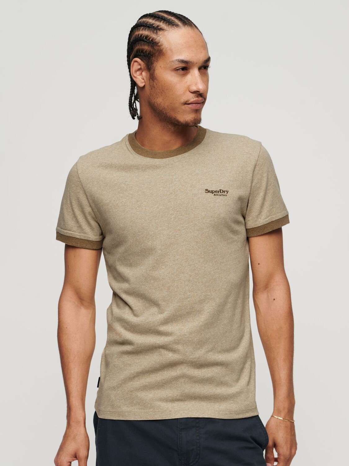 

Футболка с логотипом Essential из органического хлопка Superdry, тан браун